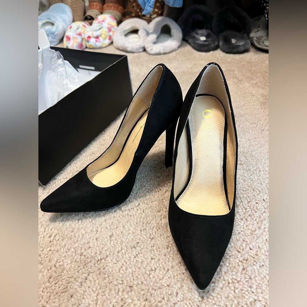 Black Suede High Heels